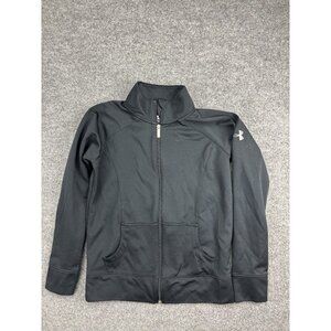 Under Armour Jacket Womens Small Black AllSeasonGear Full Zip Performance Gym